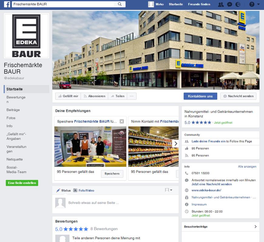 Screenschot Facebook-Seite